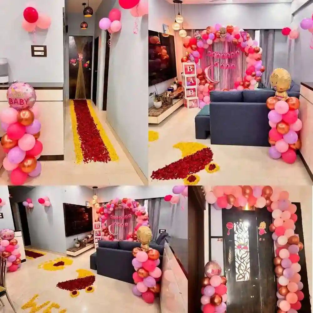 balloon decoration Little Princess Welcome Baby Theme